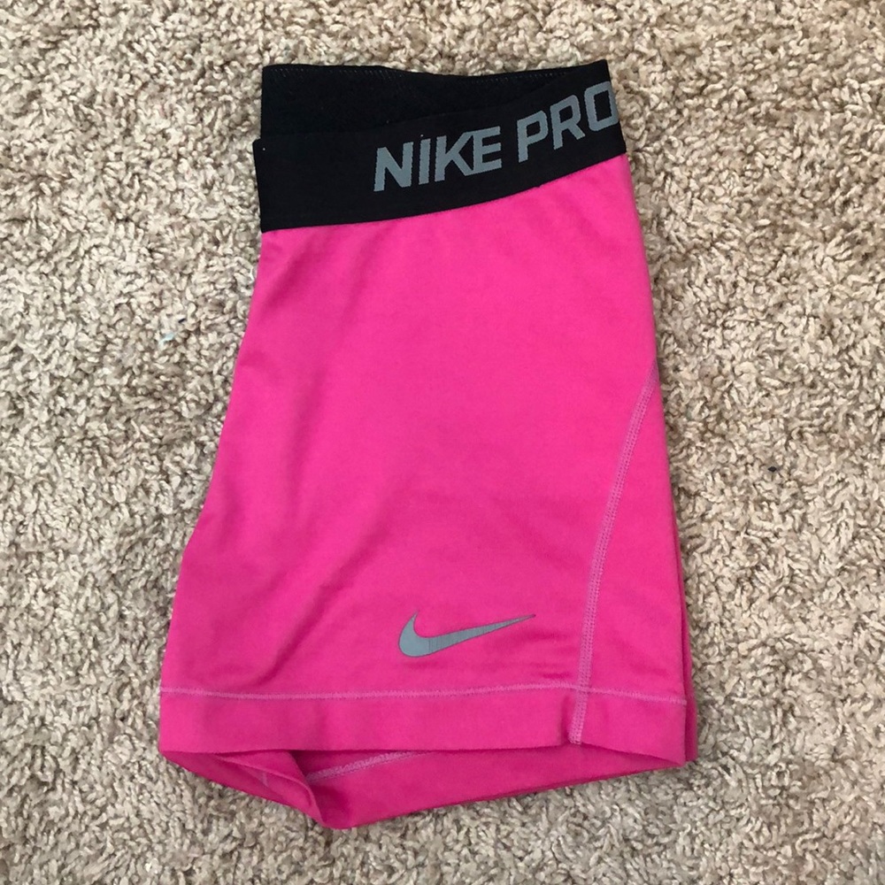 Pink Nike Pro Shorts